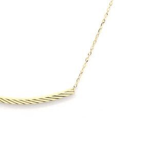 Bar and Chain Necklace 18K Solid Gold